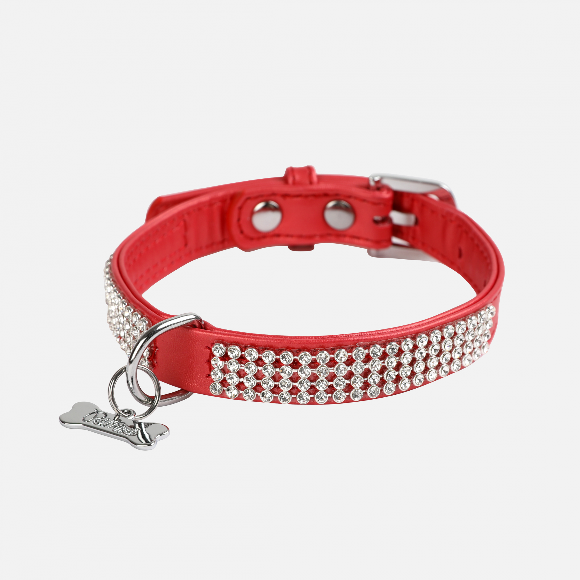 Collier strass rouge chien de wouapy